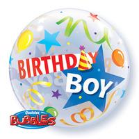 qualatex 22 inch single bubble balloon birthday boy party hat