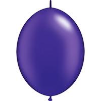 Qualatex Quick Link Plain Latex Balloons - Pearl Quartz Purple