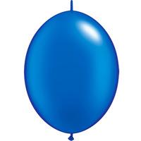 Qualatex Quick Link Plain Latex Balloons - Pearl Sapphire Blue