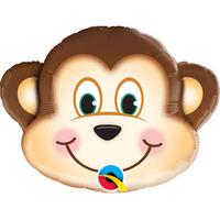 qualatex 14 inch shaped foil balloon mischievous monkey