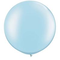 qualatex 05 inch round plain latex balloon pearl lite blue