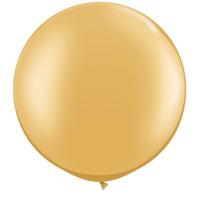 Qualatex 05 Inch Round Plain Latex Balloon - Gold