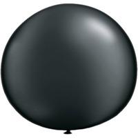 qualatex 05 inch round plain latex balloon pearl onyx black