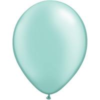 qualatex 11 inch round plain latex balloon pearl mint green