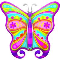 qualatex 40 inch shaped foil balloon paisley butterfly