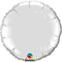 qualatex 36 inch round plain foil balloon silver