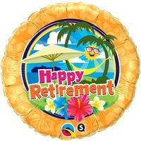 qualatex 18 inch round foil balloon retirement sunshine