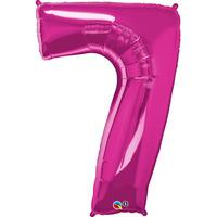 qualatex 34 inch number balloon seven magenta