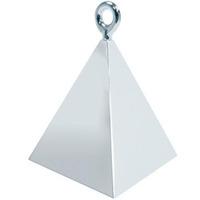 Qualatex Plastic Pyramid Balloon Weight - Silver