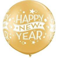 Qualatex 30 Inch New Year Confetti Dots Wrap Latex Balloon - Gold