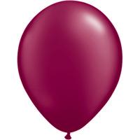 qualatex 11 inch round plain latex balloon pearl burgundy