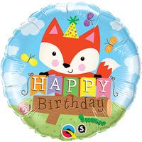 qualatex 18 inch round foil balloon birthday party fox