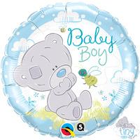 Qualatex 18 Inch Round Foil Balloon - Tiny Tatty Teddy Baby Boy