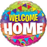 Qualatex 18 Inch Round Foil Balloon - Welcome Home Pennants