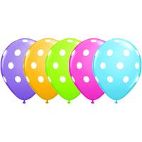 Qualatex 11 Inch Assorted Latex Balloon - Rose Polka