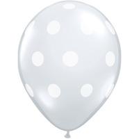 qualatex 11 inch clear latex balloon big polka