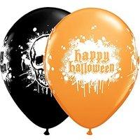 Qualatex 11 Inch Latex Balloon - Halloween Haunted Skull