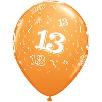Qualatex 11 Inch Assorted Latex Balloon - Age 13