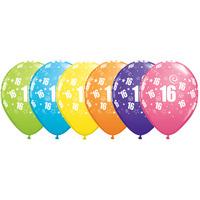 Qualatex 11 Inch Assorted Latex Balloon - 16 Party