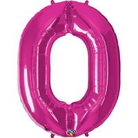 qualatex 34 inch number balloon zero magenta