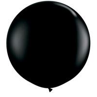 qualatex 05 inch round plain latex balloon onyx black