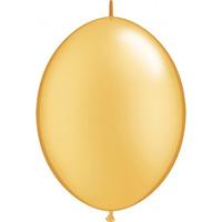 Qualatex Quick Link Plain Latex Balloons - Gold