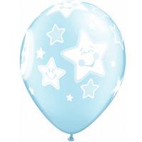 Qualatex 11 Inch Latex Balloons - Baby Moons Stars Blue