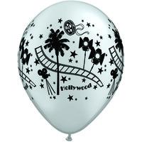 qualatex 11 inch silver latex balloon hollywood