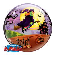 qualatex 22 inch bubble balloon flying witchs spooky brew