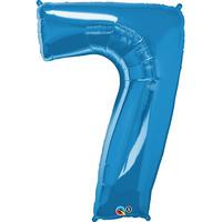 qualatex 34 inch number balloon seven sapphire blue