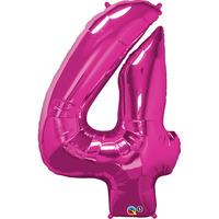 Qualatex 34 Inch Number Balloon - Four Magenta