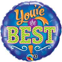 Qualatex 18 Inch Round Foil Balloon - You Are The Best Emblem