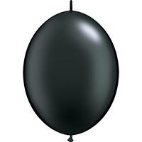 Qualatex Quick Link Plain Latex Balloons - Pearl Onyx Black