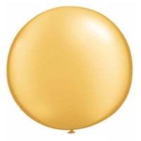 qualatex 16 inch round plain latex balloon gold