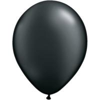 qualatex 11 inch round plain latex balloon pearl onyx black