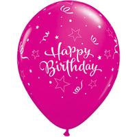 Qualatex 11 Inch Assorted Latex Balloon - Pink Star