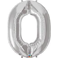 qualatex 34 inch number balloon zero silver