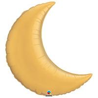 qualatex 35 inch shaped foil balloon crescent moon gold