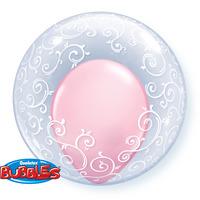 Qualatex 24 Inch Single Bubble Balloon - Deco Fancy Filigree