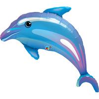 qualatex 42 inch shaped foil balloon delightful dolphin