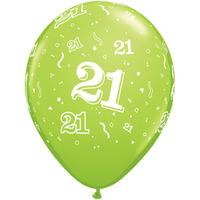 Qualatex 11 Inch Assorted Latex Balloon - Age 21