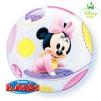 Qualatex 22 Inch Single Bubble Balloon - Disney Baby Minnie