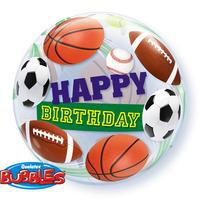Qualatex 22 Inch Single Bubble Balloon - Birthday Sports Ball