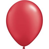 qualatex 11 inch round plain latex balloon pearl ruby red