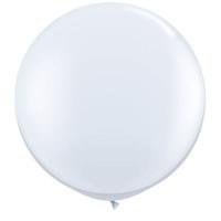 qualatex 05 inch round plain latex balloon white