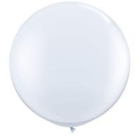 Qualatex 05 Inch Round Plain Latex Balloon - White