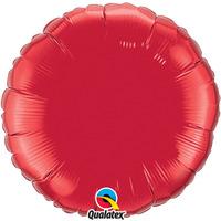 qualatex 36 inch round plain foil balloon ruby red