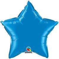 qualatex 36 inch star plain foil balloon sapphire blue