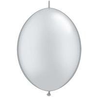 Qualatex Quick Link Plain Latex Balloons - Silver