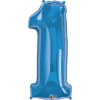 qualatex 34 inch number balloon one sapphire blue